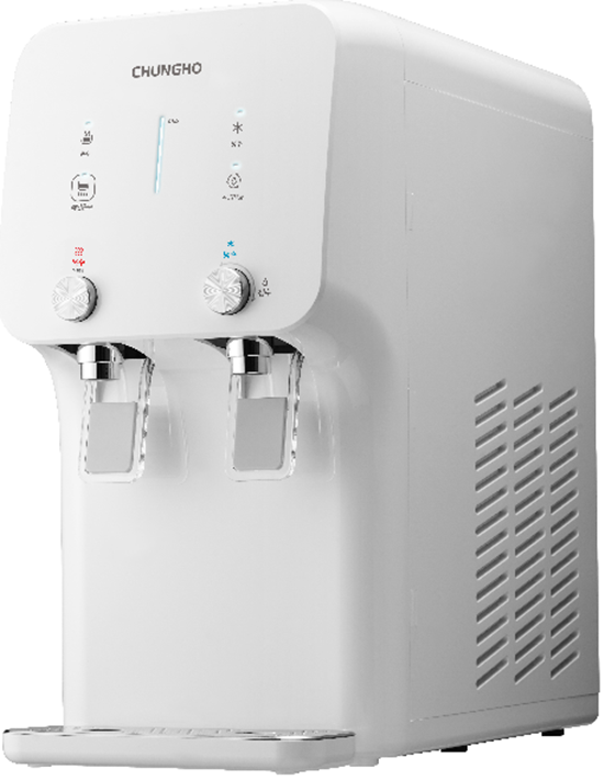 청호나이스는 14일 카운터탑 냉온정수기 '이과수 냉온정수기 450'을 출시했다고 밝혔다. [사진=청호나이스 제공]