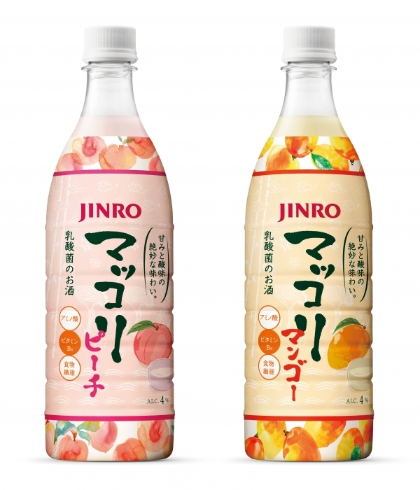 하이트진로(대표 김인규)는 일본수출전용 진로막걸리의 후속으로 과일 막걸리 2종류를 출시하고 일본 막걸리 시장 강화에 나선다고 4일 밝혔다. [사진=하이트진로 제공]