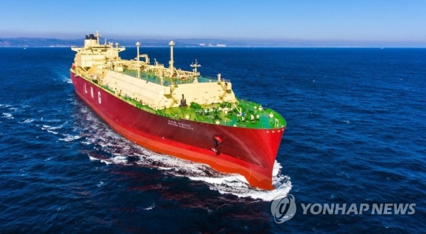 한국해양조선이 건조한 LNG운반선. [사진=연합뉴스]