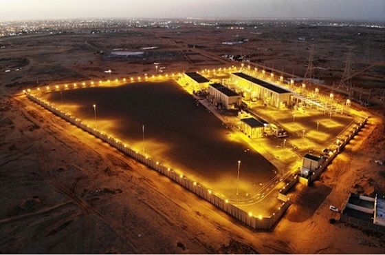 현대건설이 수주한 사우디아라비아 라파 지역 380kV 변전소 공사 현장 전경. [사진=현대건설 제공]