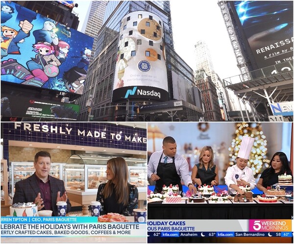파리바게트가 뉴욕 타임스 스퀘어에 전광판 광고를 내거는 등 미국 현지 마케팅을 강화하고 있다. [사진=SPC 제공]